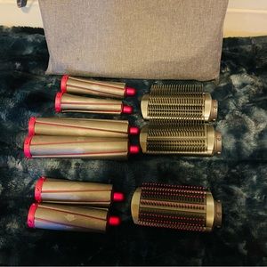 Never used - Dyson air wrap attachments and bag